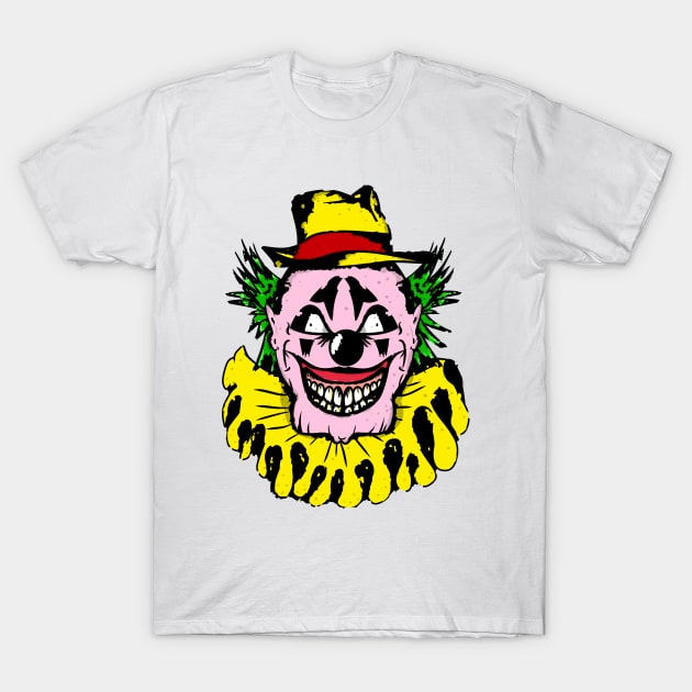 Colorful Crazy Clown T-Shirt by mailboxdisco